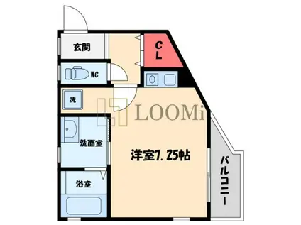 ERコート楠木町II(1K/3階)の間取り写真