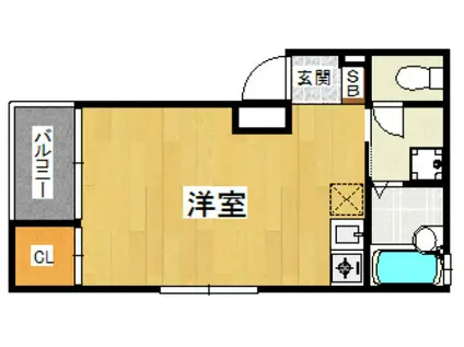 サンセリテ須崎(ワンルーム/3階)の間取り写真