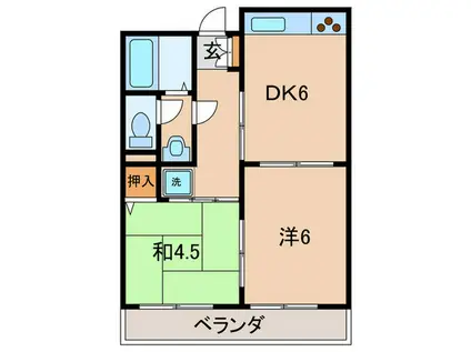 松野ビル西棟(2DK/3階)の間取り写真