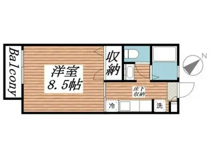 エメラルダス(1K/1階)の間取り写真