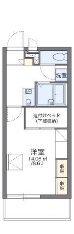 レオパレス田村(1K/2階)の間取り写真