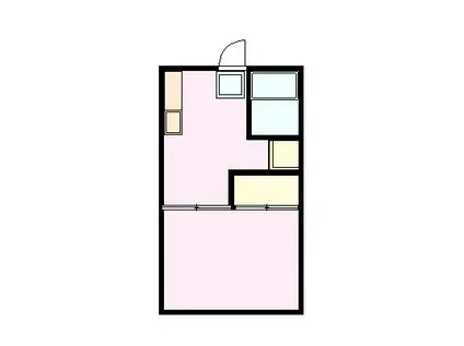 ウエスト・ヴィラ(1K/2階)の間取り写真