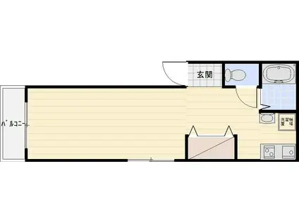 サンライズ弥栄(ワンルーム/1階)の間取り写真