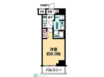 ARCOBALENO KANAMACHIII(1K/3階)の間取り写真