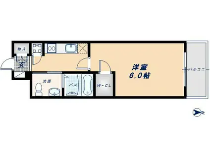 エスリード難波レジデンス(1K/10階)の間取り写真