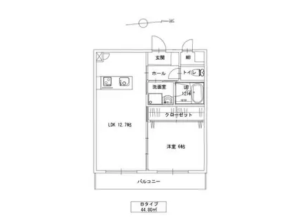 ラ・フォーレ(1LDK/2階)の間取り写真