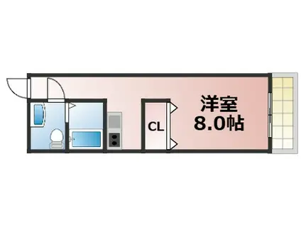 メリー新今里(ワンルーム/3階)の間取り写真