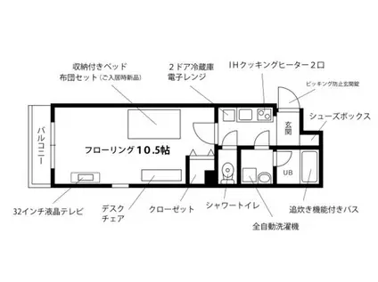 プチグランデ ラトール(1K/2階)の間取り写真