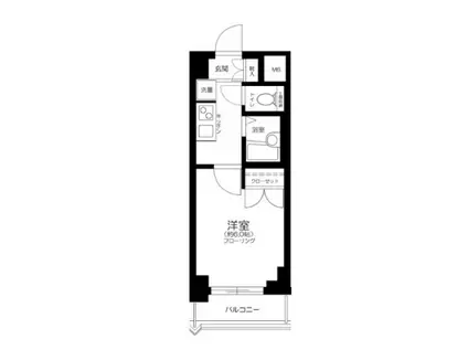 エクセリア新宿第3(1K/8階)の間取り写真