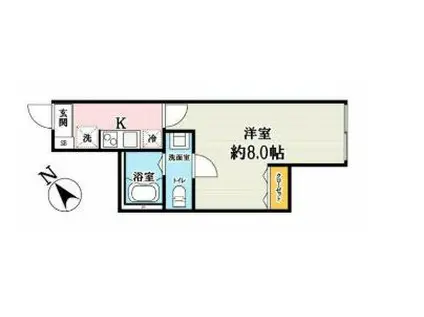 カフーティーダ和光市(1K/1階)の間取り写真