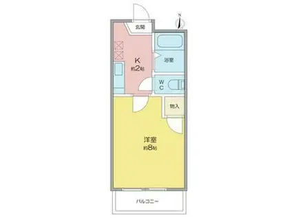 COMFORT96(1K/2階)の間取り写真