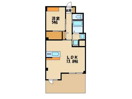クレシア(1LDK/2階)の間取り写真