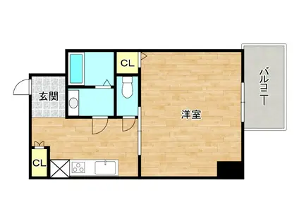 CLASS HILLS 新深江(1K/3階)の間取り写真