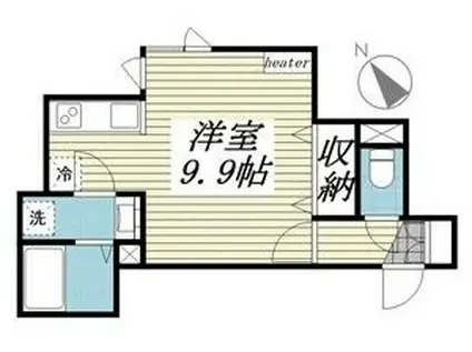 マリオット恵庭ノース(1K/2階)の間取り写真