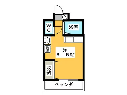 ハイムAOBADAIII(ワンルーム/3階)の間取り写真