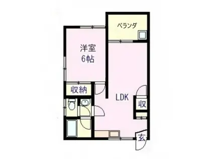 サンシャイン吉田358(2DK/2階)の間取り写真