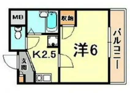 石岡第二マンション(1K/1階)の間取り写真
