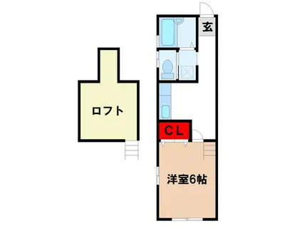 ヴォーノ レガーレ(1K/2階)の間取り写真