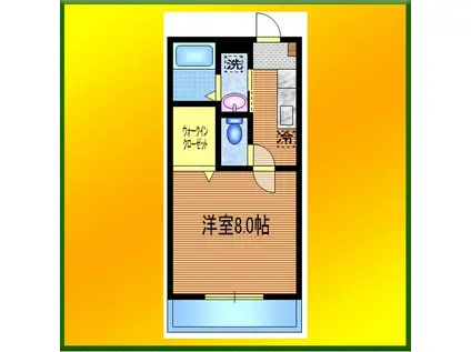 ROYAL TWICE II(1K/1階)の間取り写真