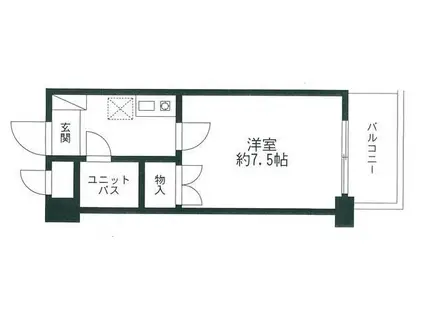 フォート金沢八景相川ビルII(1K/4階)の間取り写真