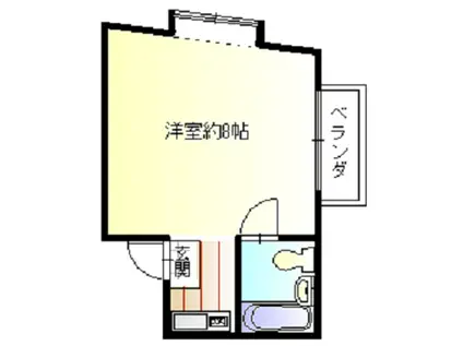 プラザハピネス坂本(ワンルーム/2階)の間取り写真