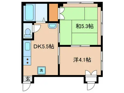 コートピア楓(2DK/1階)の間取り写真