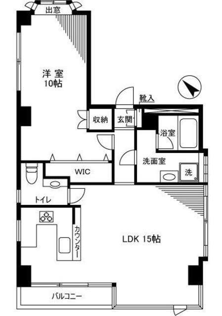 ルトゥール駒込(1LDK/6階)の間取り写真