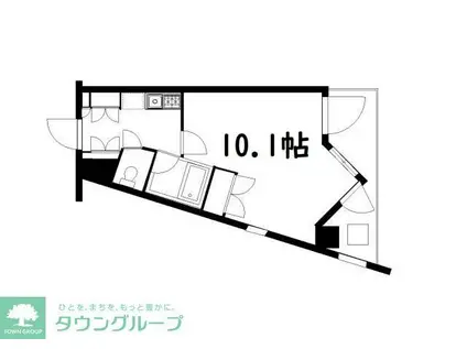 ネオ北千束(1K/2階)の間取り写真