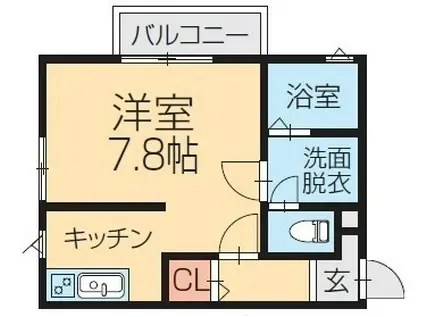 L COLLECTION 関屋駅前II(1K/2階)の間取り写真