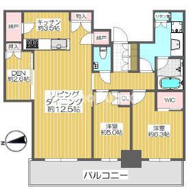 シエリアタワー大阪堀江(2LDK/42階)の間取り写真