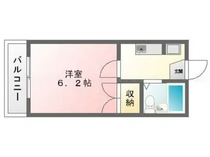 ルーエ旭川 A棟(1K/1階)の間取り写真