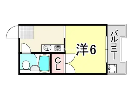 ヴィラプレミエール(1DK/3階)の間取り写真
