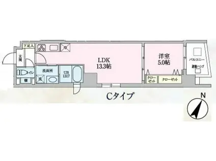 LUCE(1LDK/2階)の間取り写真