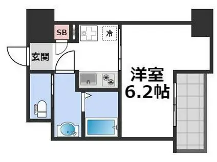 ARTIZA森ノ宮D.C(1K/10階)の間取り写真