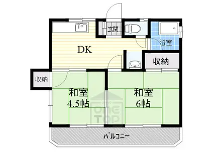 浜口マンション(2DK/1階)の間取り写真