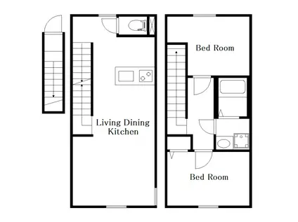 三軒茶屋PJ(2LDK/2階)の間取り写真