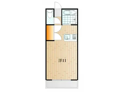 パークヴィラージュ24(ワンルーム/3階)の間取り写真