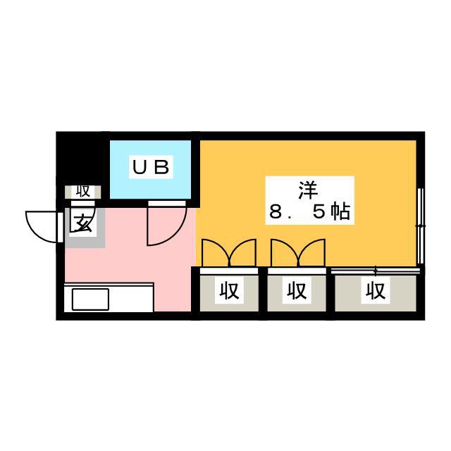 ラ・ヴェール原(ワンルーム/2階)の間取り写真