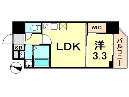 セレニテ神戸元町(1LDK/12階)の間取り写真