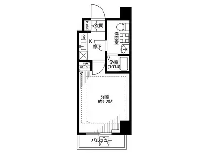 プレール・ドゥーク東陽町II(1K/8階)の間取り写真