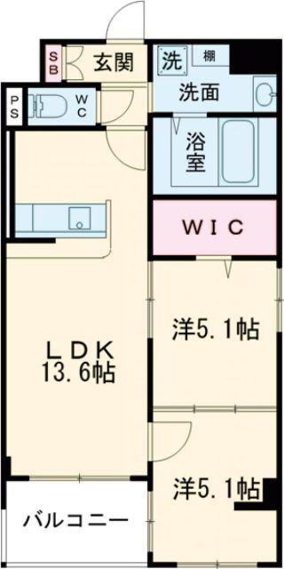 エクストラパレス(2LDK/12階)の間取り写真
