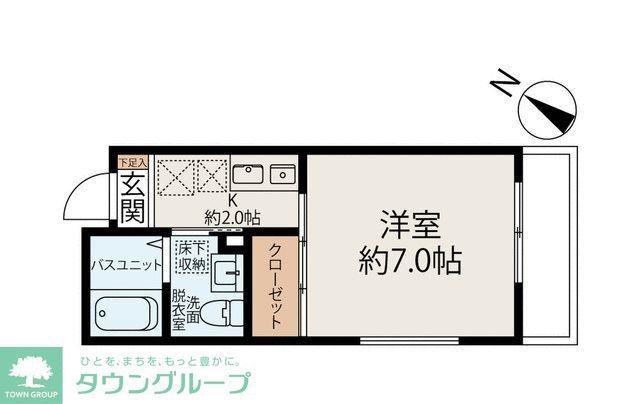 コンフォートメゾン(1K/1階)の間取り写真