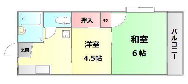 メゾン池上I(2K/2階)の間取り写真