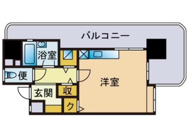 アルファコンフォート福岡西新(1K/7階)の間取り写真