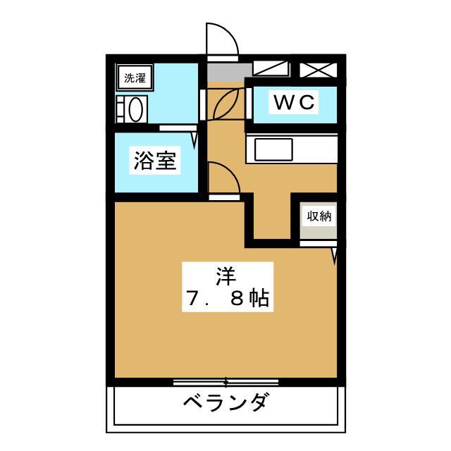 センタービレッジ北松戸(1K/1階)の間取り写真