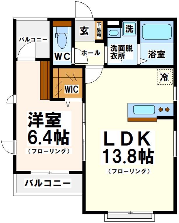 SERENO府中緑町 当社管理物件(1LDK/3階)の間取り写真