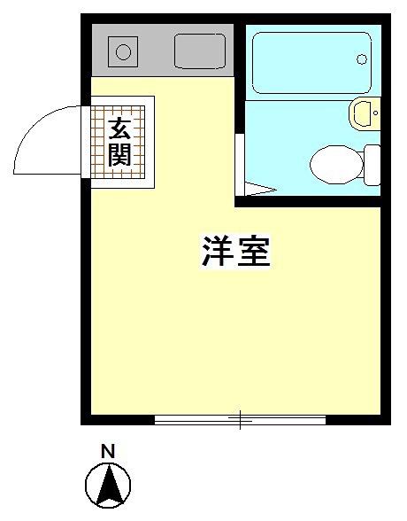 サニーコスメック(ワンルーム/1階)の間取り写真