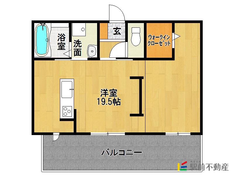 パラディーソ C棟(ワンルーム/2階)の間取り写真