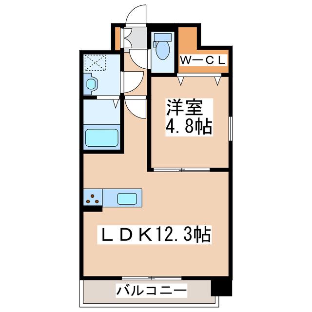 クロノス35神水本町(1LDK/4階)の間取り写真