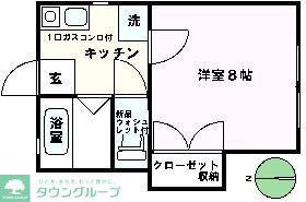 ドミールミヤビ(1K/2階)の間取り写真